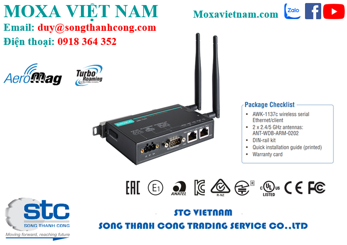 Thiết bị phát sóng không dây AWK 1137C Moxa Việt Nam